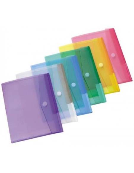 EXP 100 CARPETAS SOBRE Fº CIERRE VELCRO PP COLORES SURTIDOS